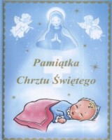 Pamiątka chrztu świętego (niebieska)