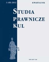 Studia prawnicze KUL, 1(49)/2012
