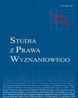Studia z Prawa Wyznaniowego. Tom 16