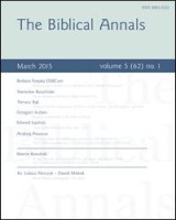 The Biblical Annals. Volume 5(62)-1 2015