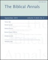 The Biblical Annals. Volume 5(62)-2 2015
