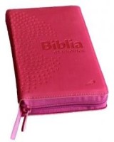 Biblia dla kobiet z paginatorami (etui), złocone brzegi, malinowa