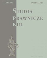 Studia prawnicze KUL, 1/2007