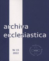 Archiva Ecclesiastica nr 15/2022