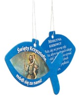 Zawieszka - Rybka z modlitwą kierowcy (Św. Krzysztof)