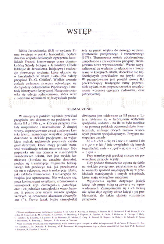 BIBLIA JEROZOLIMSKA (mały format) - Klub Książki Tolle.pl