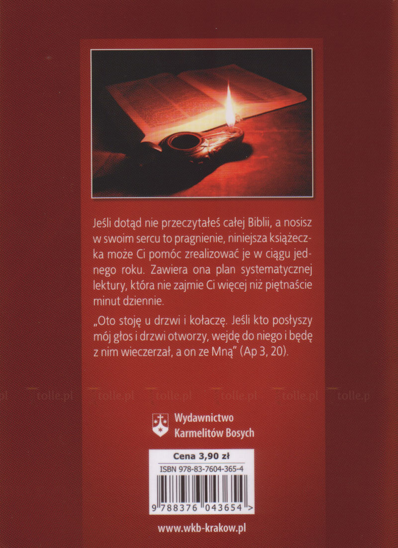 Biblia na co dzień. Propozycja lektury calego Pisma Świetego przez jeden rok - Klub Książki Tolle.pl