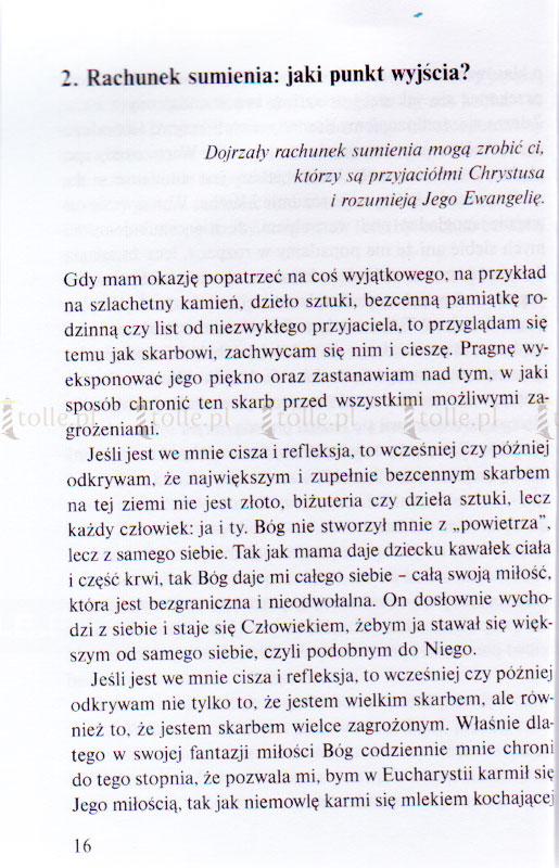 Co czynię ze skarbem mego życia. Rachunek sumienia dla młodzieży - Klub Książki Tolle.pl