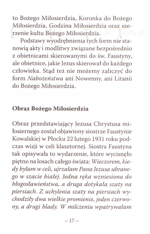 Modlitewnik do Miłosierdzia Bożego. Jezu, ufam Tobie - Klub Książki Tolle.pl