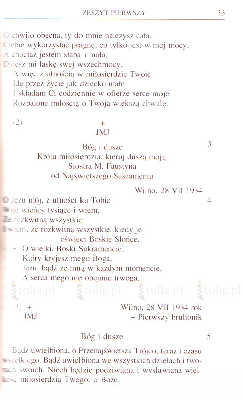 Dzienniczek. Miłosierdzie Boże w duszy mojej - Klub Książki Tolle.pl