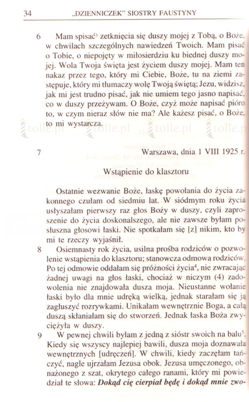 Dzienniczek. Miłosierdzie Boże w duszy mojej - Klub Książki Tolle.pl