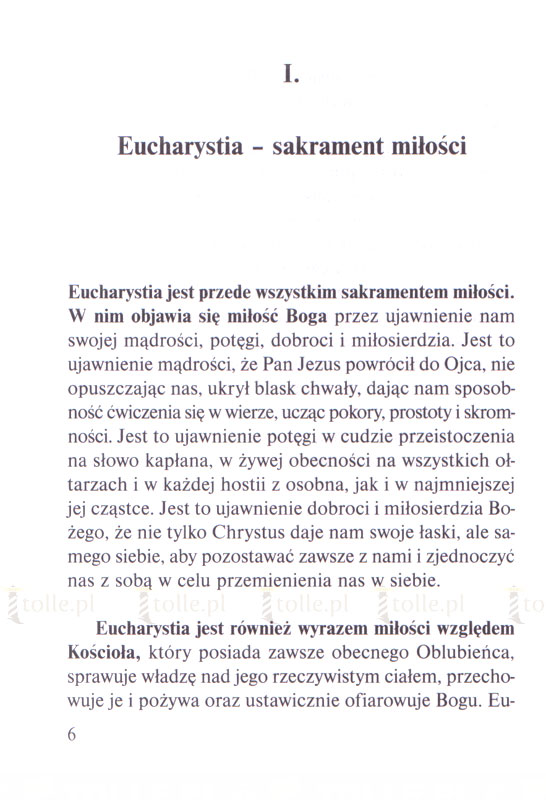 Eucharystia. Sakrament miłości i miłosierdzia - Klub Książki Tolle.pl