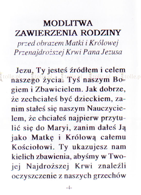 Krew Chrystusa jest mocniejsza - Klub Książki Tolle.pl