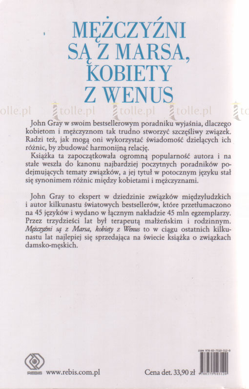 Mężczyźni są z Marsa, kobiety z Wenus - Klub Książki Tolle.pl