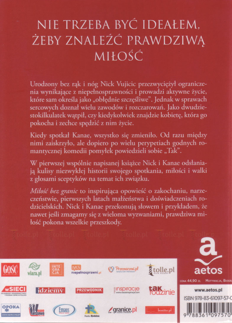 Miłość bez granic. Niezwykła historia miłości, która pokonuje wszelkie przeszkody - Klub Książki Tolle.pl