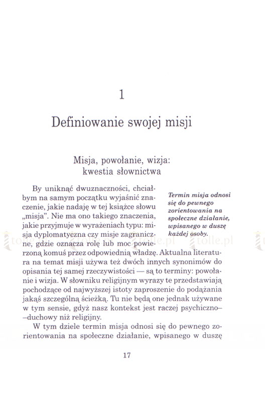 Twoja misja. Jak odkryć swój życiowy cel? Seria: Psychologia i wiara - Klub Książki Tolle.pl