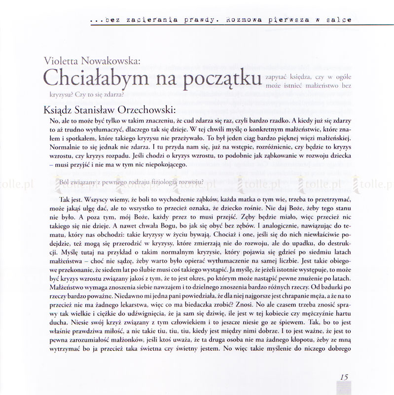 O małżeństwie bez zacierania prawdy...  cz.2 - Klub Książki Tolle.pl