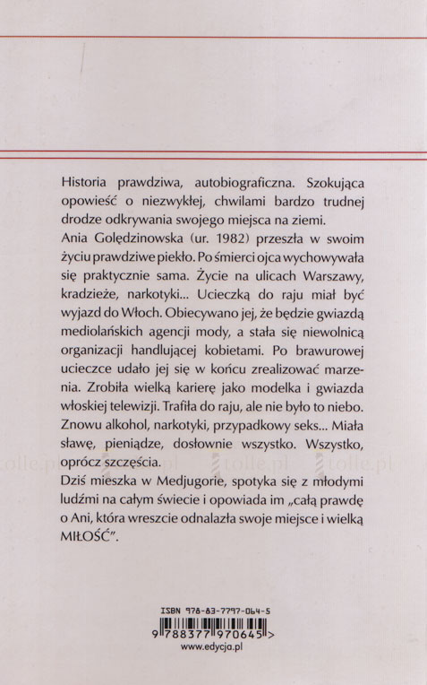 Ocalona z piekła. Wyznania byłej modelki - Klub Książki Tolle.pl