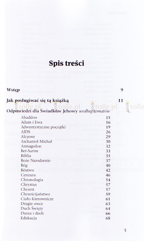 Odpowiedzi dla Świadków Jehowy według tematów - Klub Książki Tolle.pl