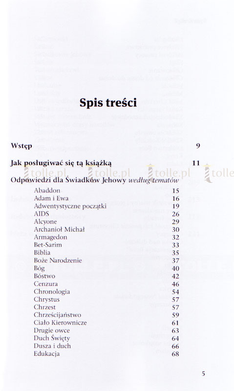 Odpowiedzi dla Świadków Jehowy według tematów - Klub Książki Tolle.pl