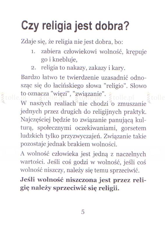 Religia - wolność czy zniewolenie? - Klub Książki Tolle.pl