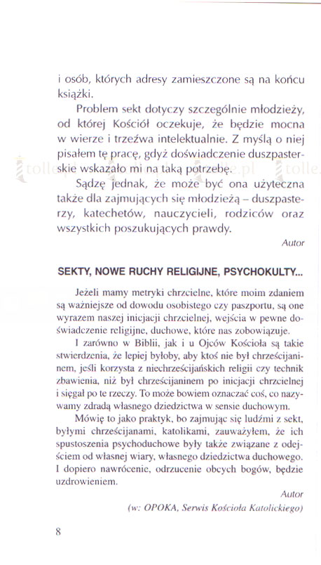 Sekty - zagrożeniem i wyzwaniem. Pytania i odpowiedzi - Klub Książki Tolle.pl