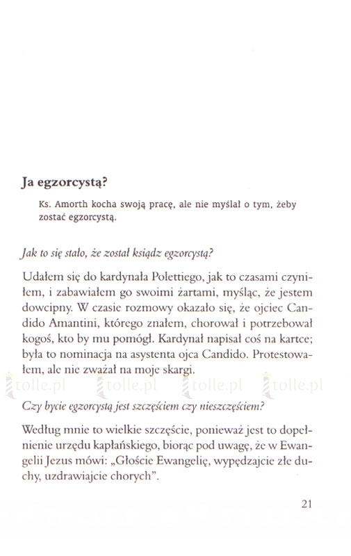 Świadectwo egzorcysty. Wywiad z ks. Gabrielem Amorthem, światowej sławy egzorcystą - Klub Książki Tolle.pl