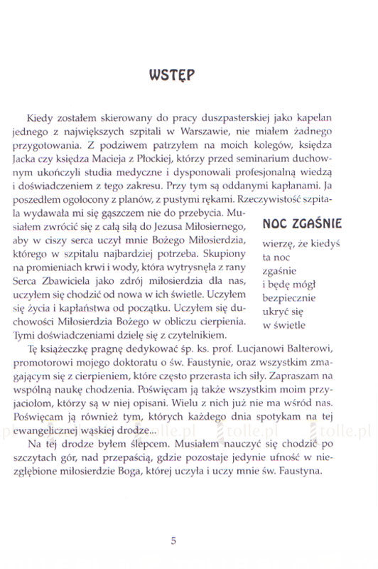 Szpital na Banacha. Dzienniczek o cierpieniu człowieka i miłosierdziu Boga - Klub Książki Tolle.pl