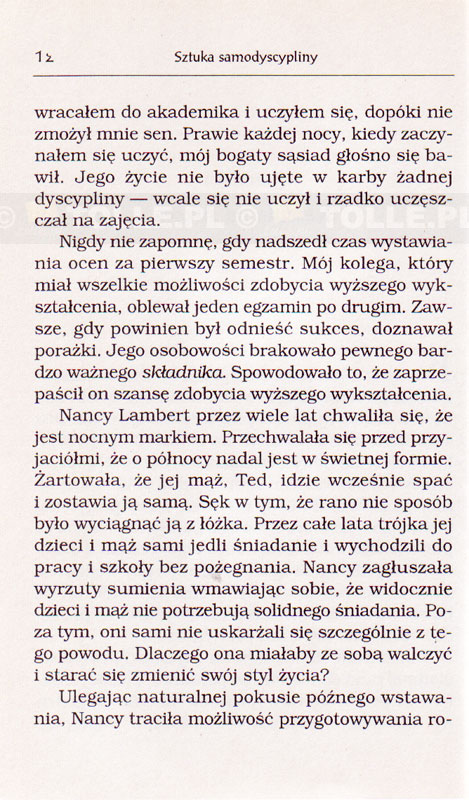 Sztuka samodyscypliny - Klub Książki Tolle.pl