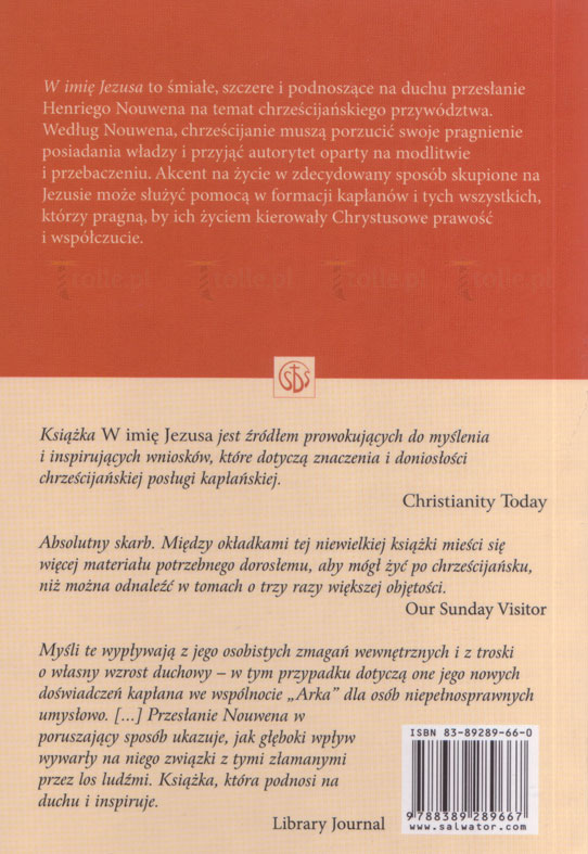 W imię Jezusa. Refleksje nad chrześcijańskim przywództwem - Klub Książki Tolle.pl